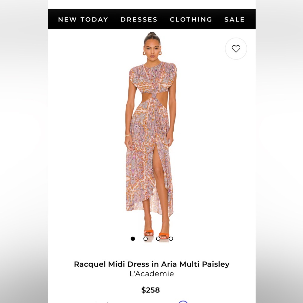 L'Academie Racquel Paisley Midi Dress - Multicolor